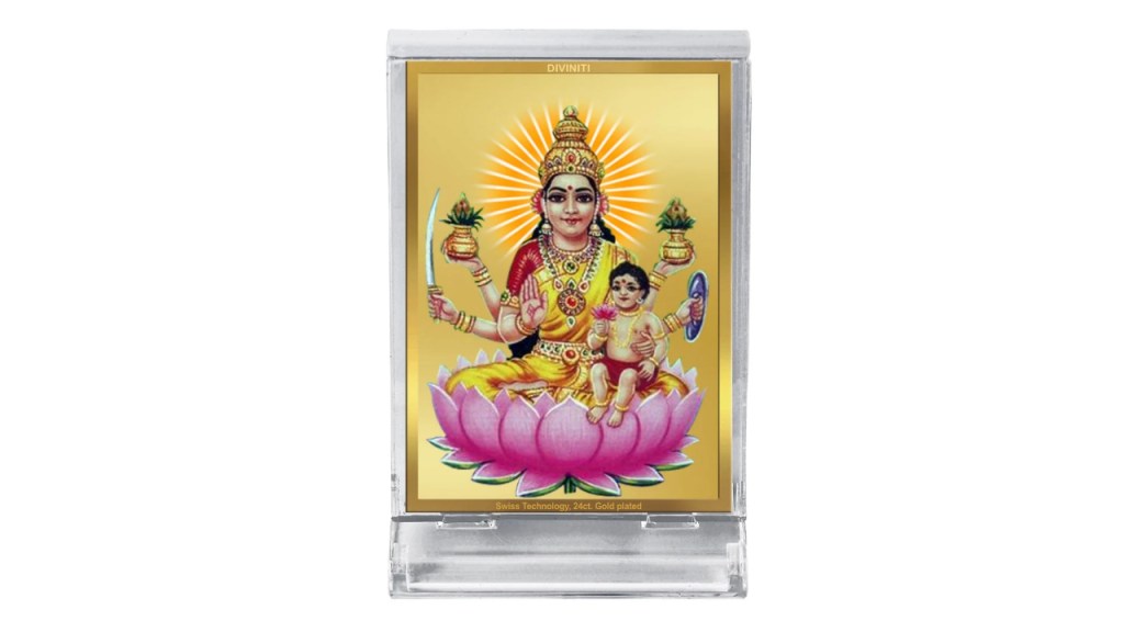 พระแม่ลักษมีปาง Santhana Lakshmi ภาพจาก pujashoppe.com