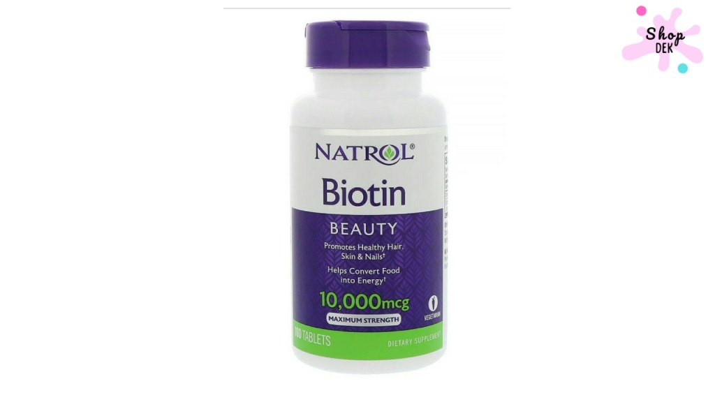 อาหารเสริมบำรุงผม ยี่ห้อ Natrol Biotin 10,000 mcg