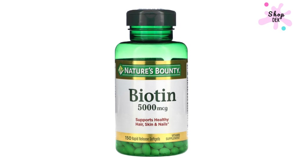 อาหารเสริมบำรุงผม ยี่ห้อ Nature’s Bounty Biotin 5,000 mcg