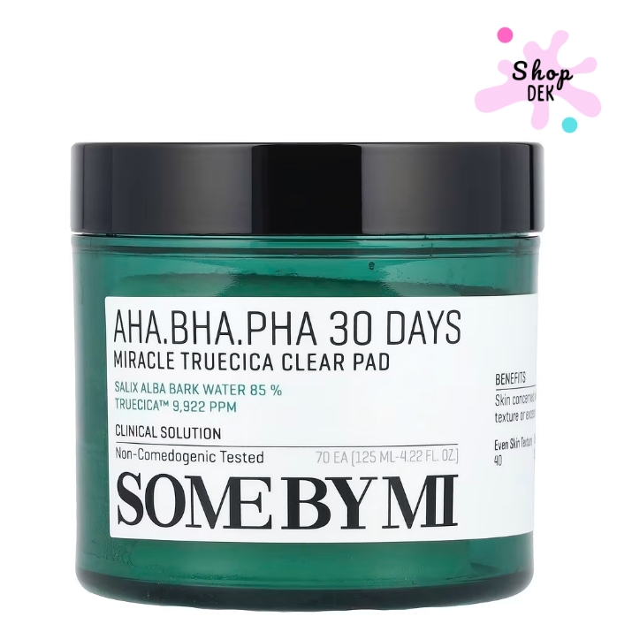 Toner Pad ยี่ห้อไหนดี 2025 : Some By Mi AHA BHA PHA 30 Days Miracle Toner Pad