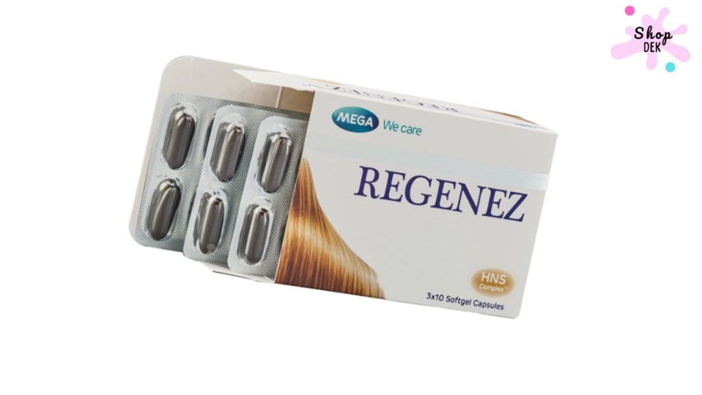 อาหารเสริมบำรุงผม ยี่ห้อ Mega We Care Regenez
