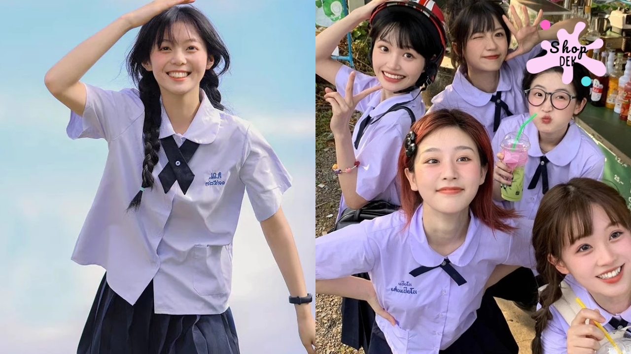 ร้าน 7 เสื้อนักเรียนหญิงคอบัว-ทหารเรือ สั่งปักชื่อ เบิกบิลโรงเรียนได้