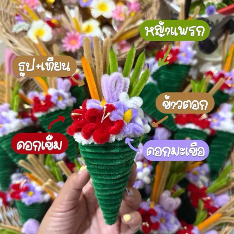 กรวยไหว้ครูใส่อะไรบ้าง? รู้จักประเภทของกรวยใบตอง และของที่ใส่ในกรวยแบบครบถ้วน