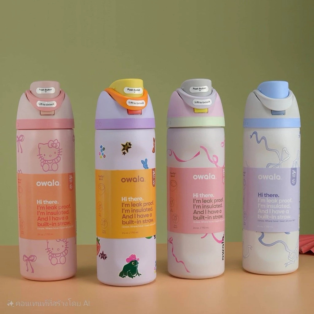 Owala FreeSip® แก้วเก็บความเย็นจากอเมริกา ของแท้ ใช้ดีเกินคาด! รุ่นไหนน่าซื้อใน Shopee ปี 2025