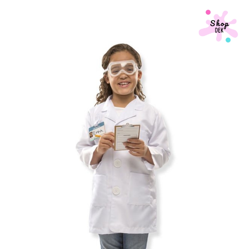 ชุดอาชีพเด็กผู้หญิง : ชุดนักวิทยาศาสตร์