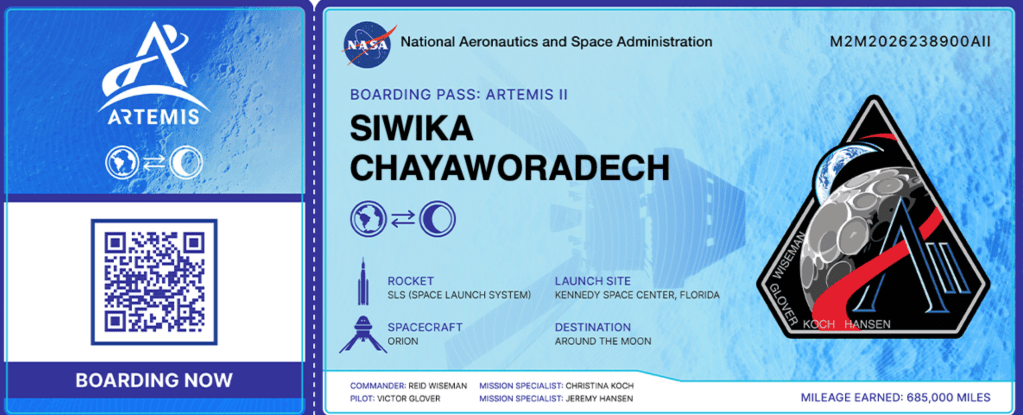 โค้งสุดท้าย! วิธีส่งชื่อไปดวงจันทร์กับ NASA ภารกิจ Artemis II ฟรี (หมดเขต 21 ม.ค. 69)