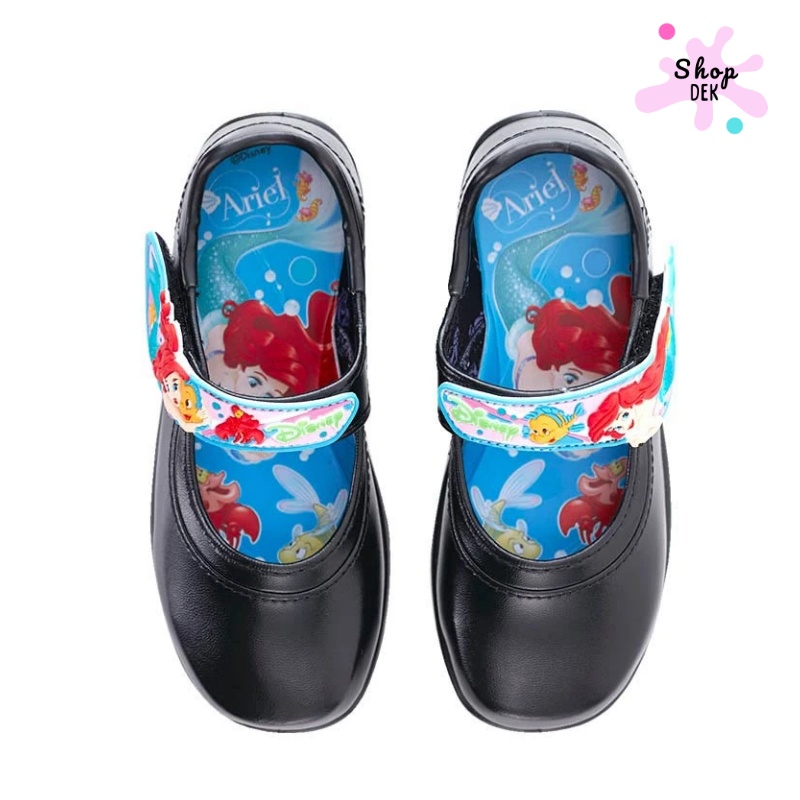 รองเท้านักเรียนหญิง อนุบาล ยี่ห้อ Disney Princess (ดิสนีย์ พรินเซสส์) – ลายเจ้าหญิง