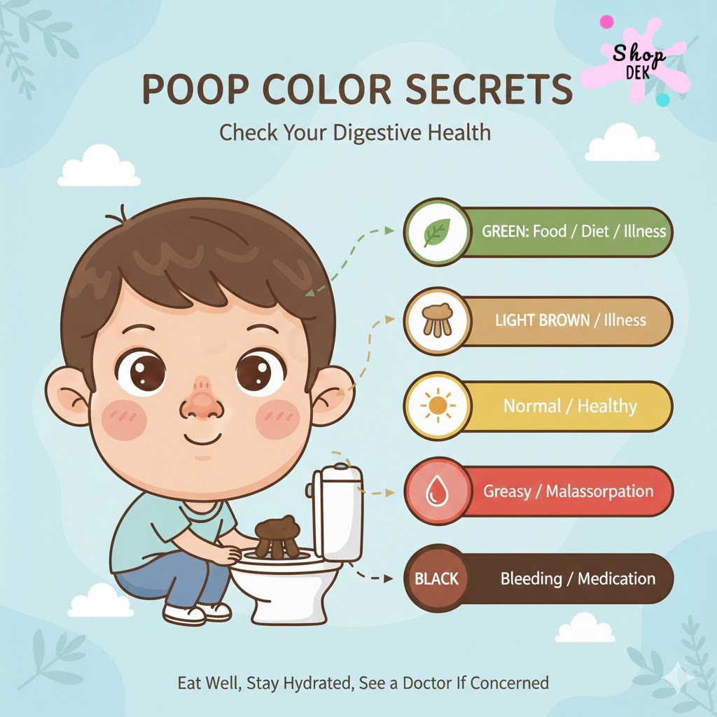 6 ชาร์ตสีอุจจาระ: สีไหนปกติ สีไหนอันตราย?