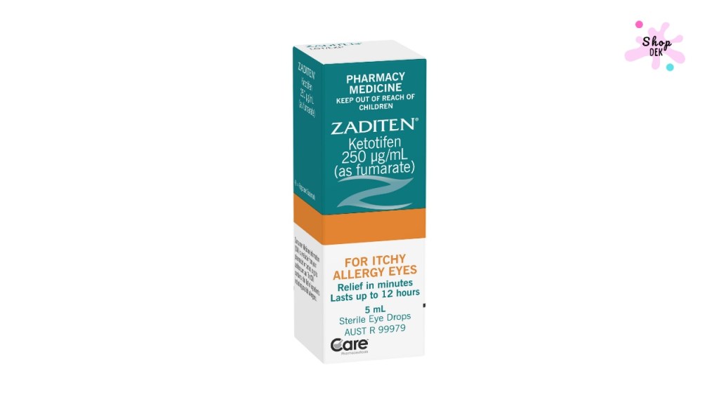 ยาหยอดตาแก้ภูมิแพ้กลุ่ม Ketotifen (เช่น Zaditen)