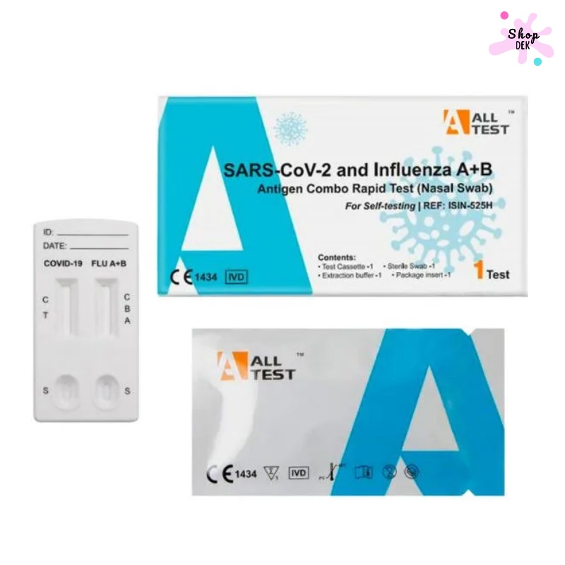 ชุดตรวจไข้หวัดใหญ่ ยี่ห้อ AllTest Influenza A/B + COVID-19 + RSV