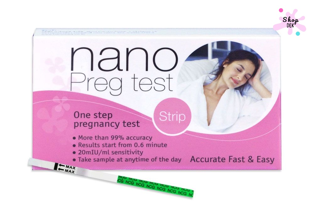 ที่ตรวจครรภ์แบบจุ่ม ยี่ห้อ Nano Preg Test (นาโน เพร็ก) – ไวต่อฮอร์โมน ตรวจเจอไว