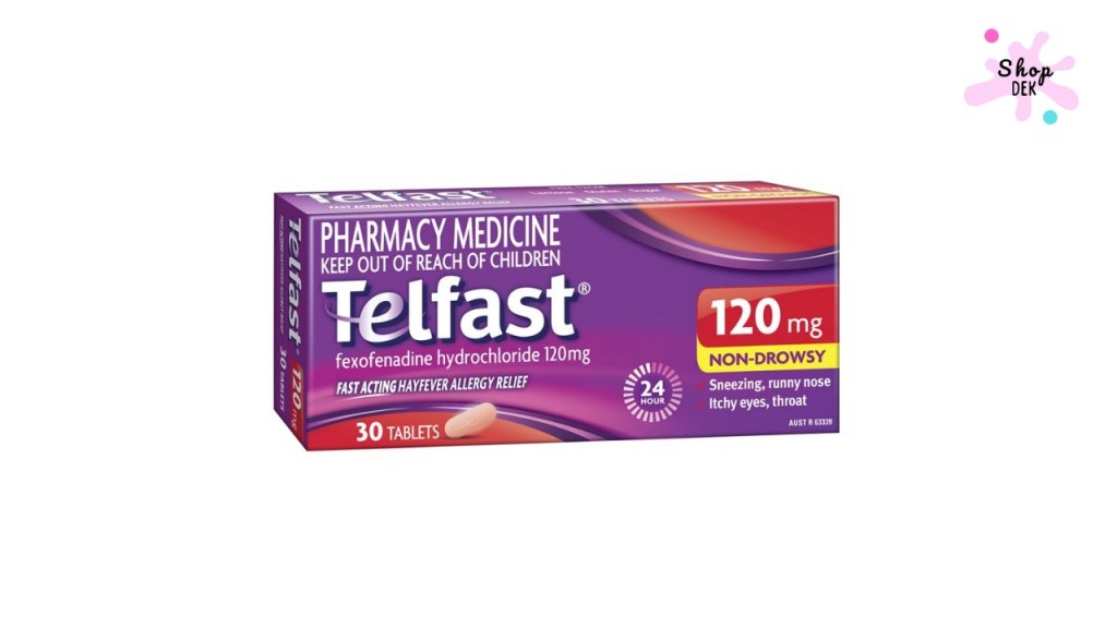 ยาแก้แพ้อากาศ Telfast (เทลฟาสต์) – ตัวยา Fexofenadine