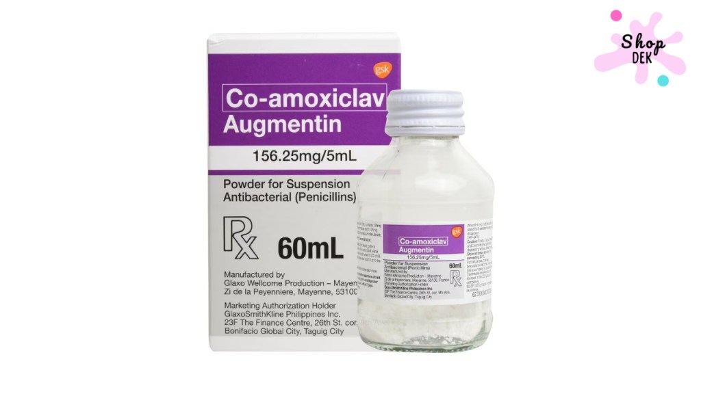 ยาฆ่าเชื้อเด็ก ยี่ห้อ Amoxicillin + Clavulanate (Augmentin)