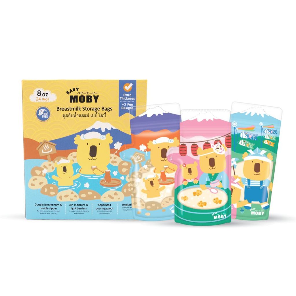 ถุงเก็บน้ำนมยี่ห้อ Baby Moby (เบบี้ โมบี้)