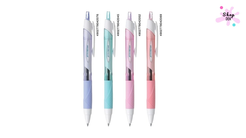 ปากกาลูกลื่น 0.5 mm. ยี่ห้อไหนดี : Uni-ball Jetstream 0.5 mm.