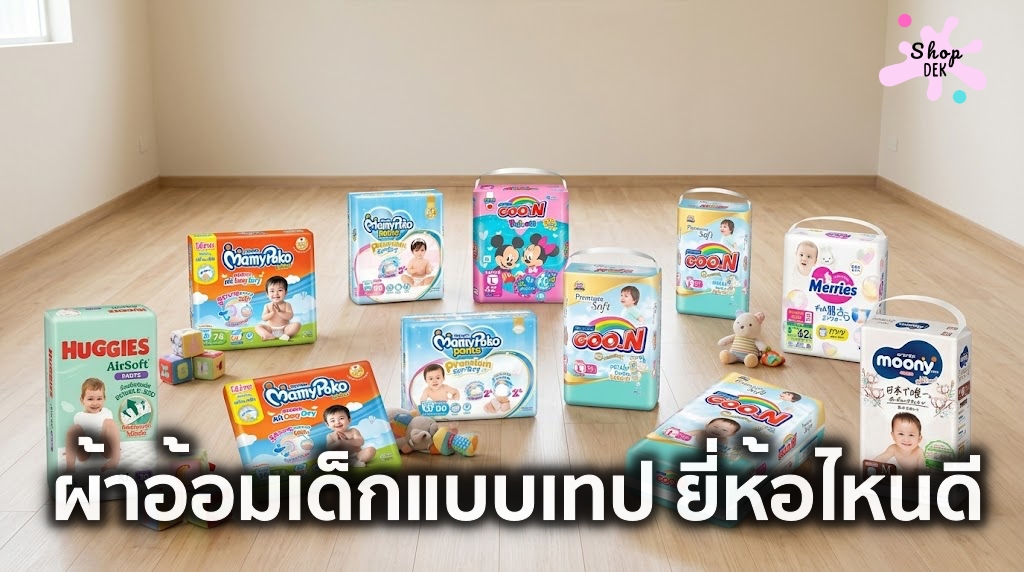 10 ผ้าอ้อมเด็กแบบเทป ยี่ห้อไหนดี ปี 2026 ซึมซับดี ใส่กระชับ เหมาะสำหรับเด็กแรกเกิดและเด็กเล็ก